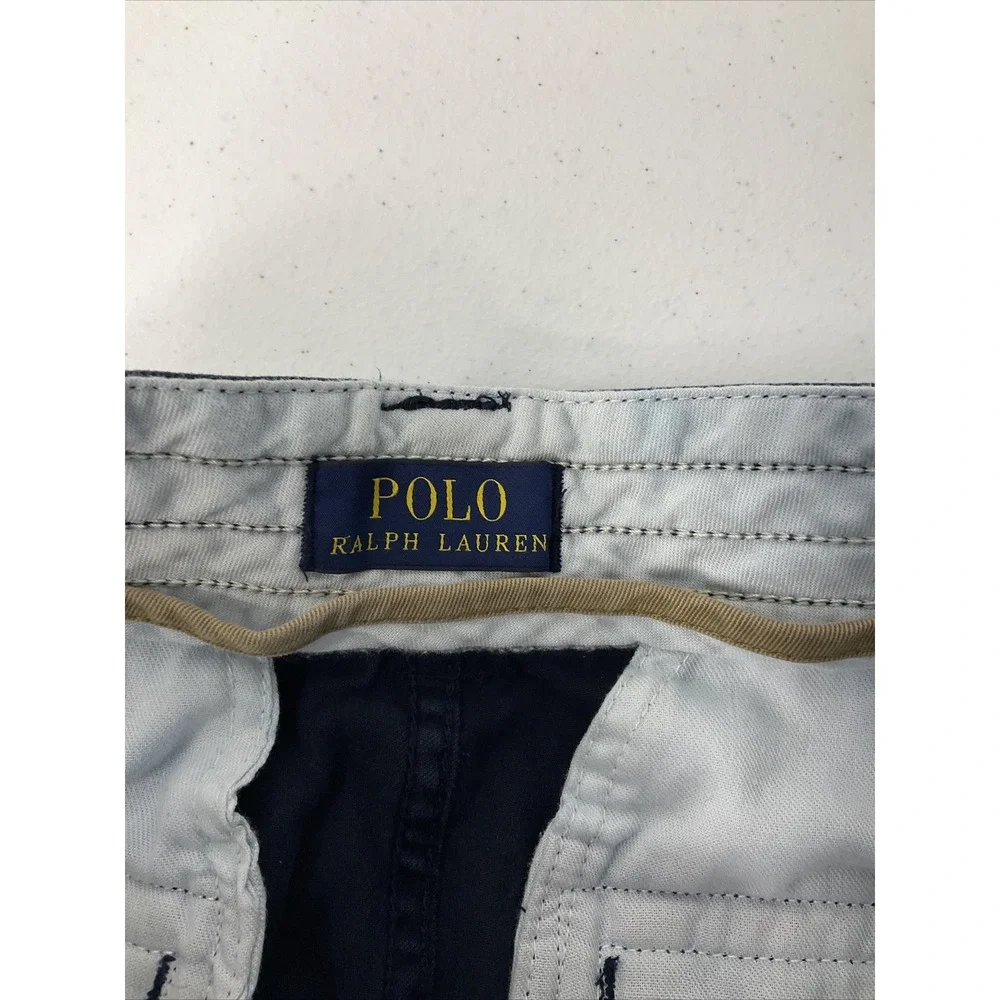 Polo Ralph Lauren Cargo‎ Shorts Heavy Cotton Pockets Navy Men Sz 29 Pony